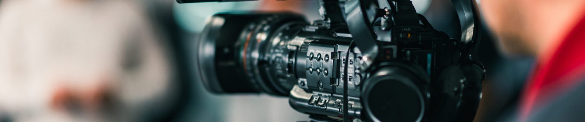 Camera at media conference